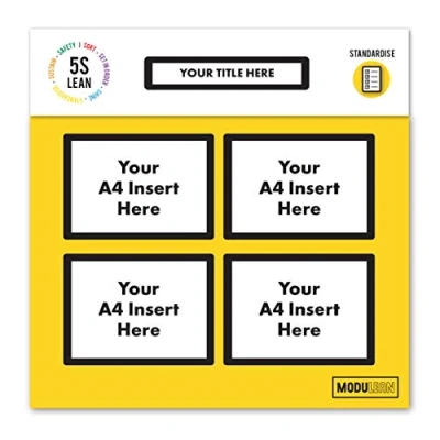Image of MODULEAN™ Shadow Boards 5S Lean Compliant &amp; Vis Comm for The Workplace (Yellow, Board 2 Notice Board)