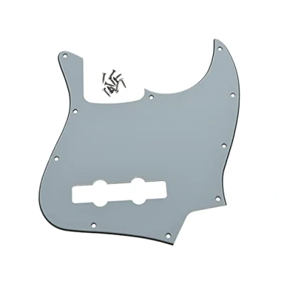 Image of Dopro Jazz Bass J Pickguard for USA/Mexican 4 String FD White 3 Ply (WBW)