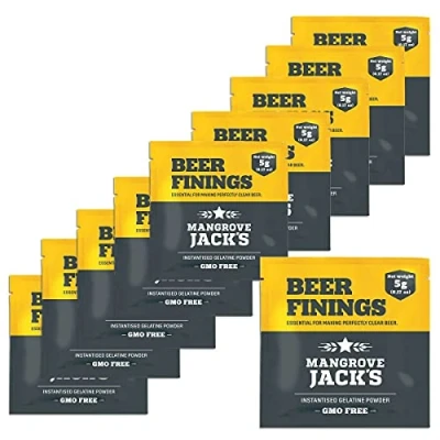Image of 10x Mangrove Jacks Beer Finings GMO Free 5g Clears 23L in 24 Hours
