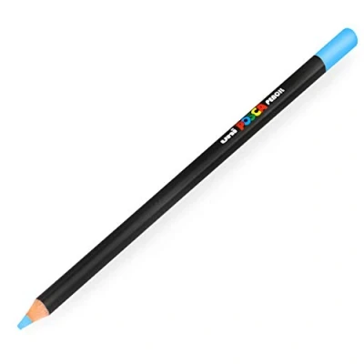 Image of Posca Uni Coloured Pencil Professional Oil and Wax Colouring KPE 200 Light Blue (8) Single