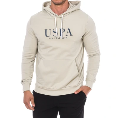 Image of U.S. POLO Mens Hoodie 67934 man Beige Size Small