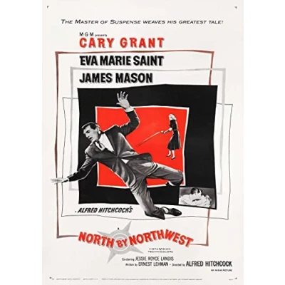 Image of OMG Printing Alfred Hitchcock North By Northwest Cary Grant #1 Poster/Print/Picture Satin Photo Paper A4 210mm x 297mm