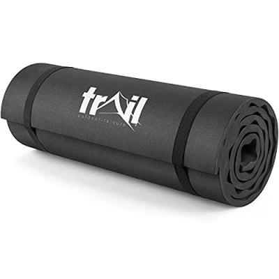 Image of Trail Camping Mat With Comfort Contours 15mm Thick Foam Insulated Roll Pad (Black)