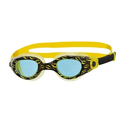 Image of Zoggs Kids&#039; DC Super Heroes Batman Printed Swimming Goggles, Black/Yellow/Blue, 0 14 Years