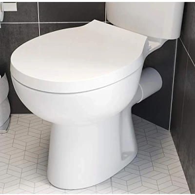 Image of Soft Close Toilet WC Seat Bottom Quick Release Fix White Polypropylene Bathroom