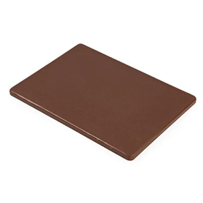 Image of Hygiplas Low Density Chopping Board Small Colour Coded Brown for use with Vegetable Preparation, Size: 305x229x12 mm, LDPE Cutting Board, Thickness: 12 Dishwasher Safe, GH792