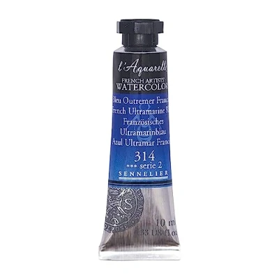 Image of Sennelier l&#039;Aquarelle Watercolor Tubes 10ml French Ultramarine Blue Tube