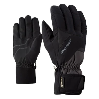 Image of Ziener Adults&#039; GUFFERT GTX Alpine Ski Gloves/Winter Sports, Waterproof, Breathable, Graphite/Black, 9