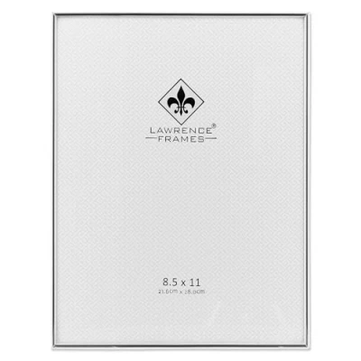 Image of Lawrence Frames 650081 Silver Metal 8 1/2 x 11 Inch Picture Frame