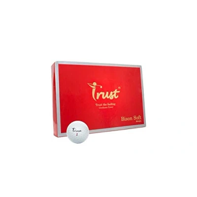 Image of 2020 Trust Bison Soft, Urethane Covered For Swing Speed 95 mph or Slower, 3 Piece Golf Ball, Super Soft Feel, Green Side Control with Distance, Every Golfers Who Love Softer Feeling (One Dozen)