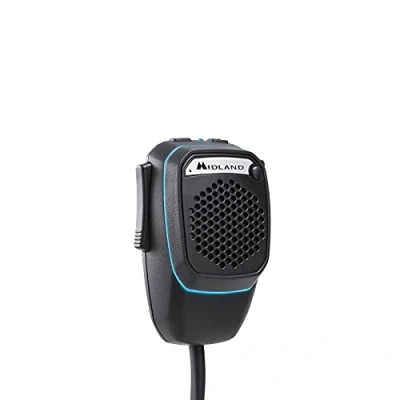 Image of Midland CB Handsfree Kit 4 Pin, Dual Mike with Steering Wheel PTT, Professional Driving Kit, Bluetooth LE Button, Transmitter, Wireless Microphone, Black