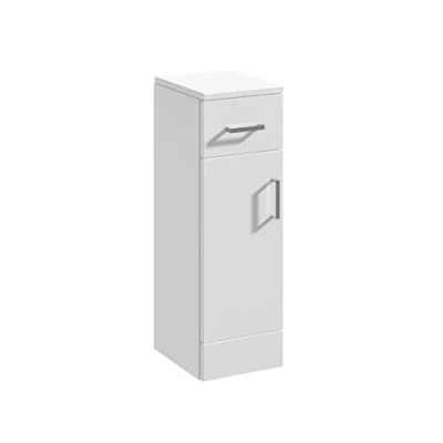 Image of Balterley Slimline Floor Standing Bathroom Cupboard 250mm Gloss White
