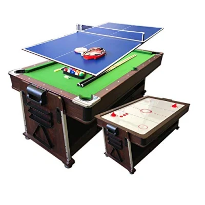 Image of 7Ft Green Pool table Billiard + Air Hockey Tennis Cover plan for