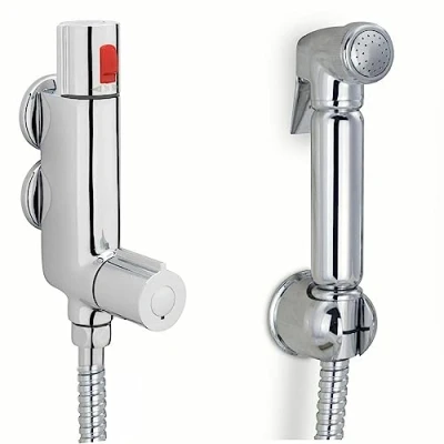 Image of Nes Home Shattaf Douche Toilet Bidet with Mini Thermostatic Shower Valve Muslim Spray