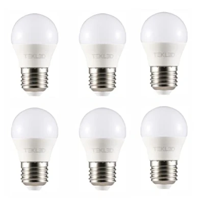 Image of TEKLED® G45 Golf Ball DIMMABLE LED Bulbs E27 Edison Screw Energy Saving 5W Light Bulb 40W Incandescent Equivalent 2700K 400LM 6 Pack Warm White