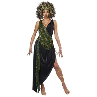 Image of California Costumes 01431XL Sedusa Adult Costume Character Sized, Multicolor, XL