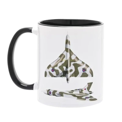 Image of Widdop and Co RAF Printed Stoneware Mug Vulcan 325ml for Hot Drinks, Coffee, Tea Gift Present Father&#039;s Day, Birthday, Him, Her Military, Air Force