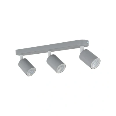Image of TK Lighting Livia downlight, grey, length 52 cm, steel, 3 bulb.