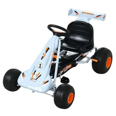 Image of HOMCOM Kids Children Pedal Go Kart Manual Ride On Car w/Brake Gears Steering Wheel Adjustable Seat Outdoor Fun Vehicle 97 x 66 59 cm