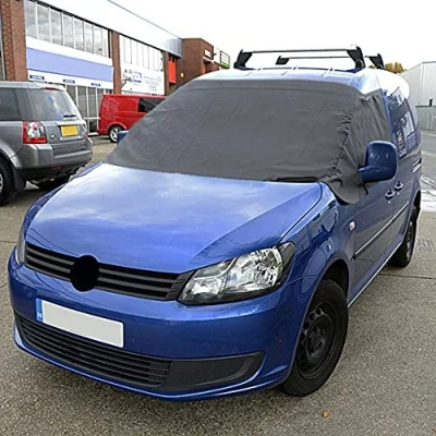 Image of UK Custom Covers SW247DARKGREYAD3 Luxury Front Windscreen Wrap Cover Dark Grey To Fit VW Caddy Maxi Life Kombi 2004 Onwards