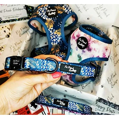 Image of Pet Pooch Boutique Peacock Palms Dog Collar, Medium, 0.3 kg