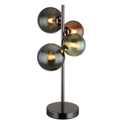 Image of Riha Globe Table Lamp Grey Matt Balls Glass Shade 4x G9 3000K
