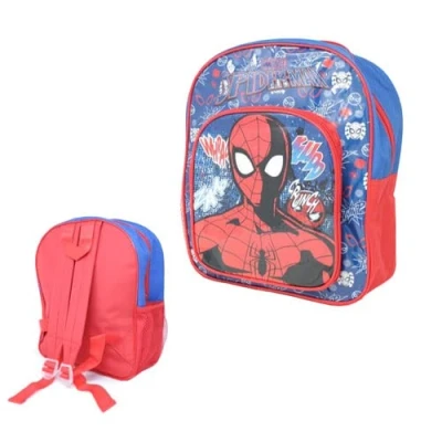 Image of Marvel Official Spider Man Character Deluxe Junior School Backpack with Extra Front Pocket 219593