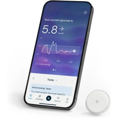 Image of Lingo Continuous Glucose Monitor &amp; app Wearable Biosensor Wellness Tracker Work on Your Weight Management, Performance, and Wellbeing 2 Week CGM, No Commitment, iOS UK only