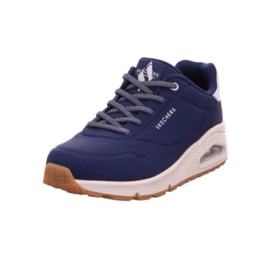 Image of Skechers Women&#039;s UNO Shimmer Away Sneaker, Navy, 5.5 UK