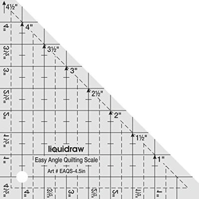 Image of Liquidraw Quilting 4.5 inch Easy Angle Ruler Acrylic Template