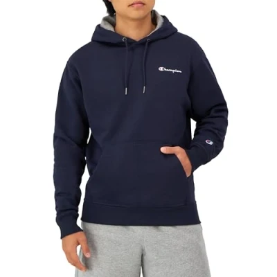 Image of Champion Men&#039;s Powerblend Hooded Sweatshirt, Navy y08160, L UK