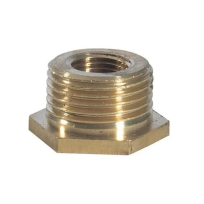 Image of Brass Hexagon Bush 1 1/4&quot; x 3/4&quot;