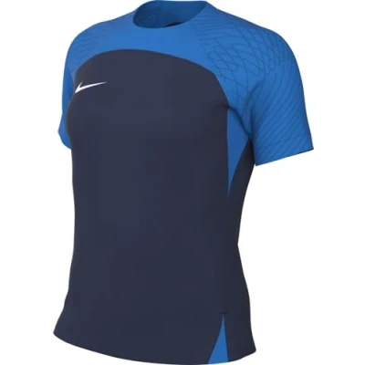 Image of NIKE DR0909 411 W NK DF STRKE III JSY SS T shirt Women&#039;s MIDNIGHT NAVY/PHOTO BLUE/PHOTO BLUE/(WHITE) Size XL
