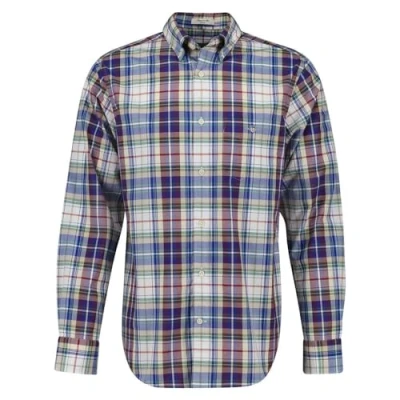 Image of GANT Men&#039;s Reg Poplin Tartan Check Shirt, Weinrot, XXL