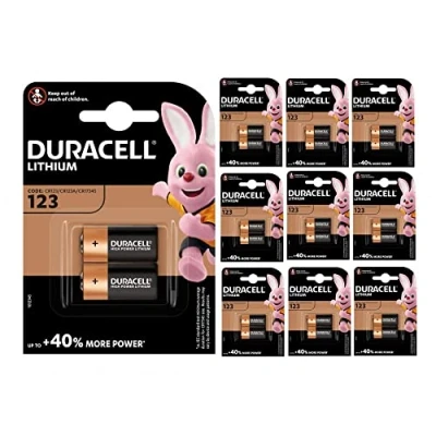 Image of Photo Battery Duracell 10 &quot;Ultra DL 123 Lithium Pack of 2