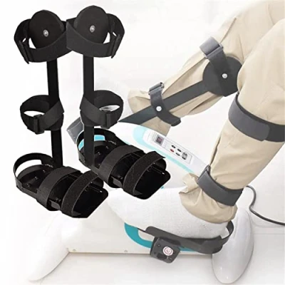 Image of 1 Pair Leg Ankle Fixed Support Bracket for Exercise Bike, Multi Functional Rehabilitation Pedal Protector with Vel cro Fastening, Trainer The Elderly and Disabled