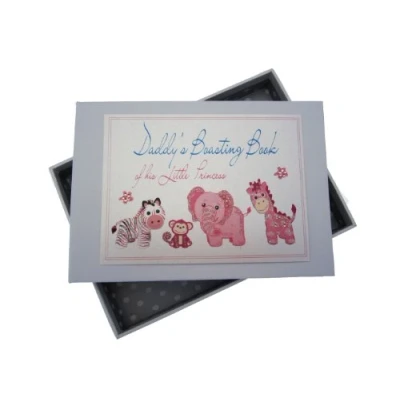 Image of White Cotton Cards Daddy&#039;s Boasting Book Photo Album (Tiny,Pink)