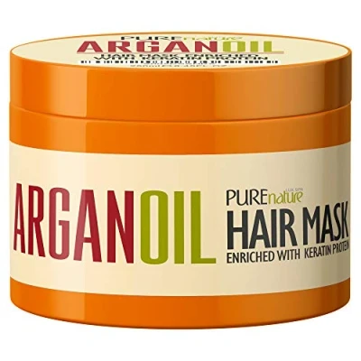 Image of Argan Oil Hair Mask Deep Leave In Conditioner Treatment for​ Dry Damaged Moroccan Split End Moisturizer, Natural Hydrating Product