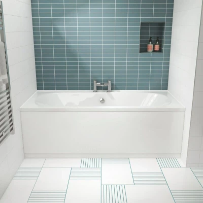 Image of Hudson Reed Eternalite Otley Double Ended Bath 1700 x 750mm BDE010