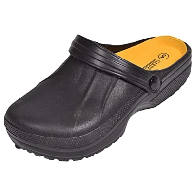 Image of HOCHSTE Mens Womens Garden Clogs Slip on Mules Sandal Beach Pool Chef Hospital Black Women 7