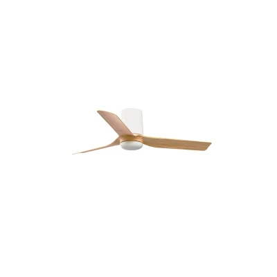 Image of Mini Punt Tub Small 3 Blade Ceiling Fan Matt White, Maple Wiz Smart System