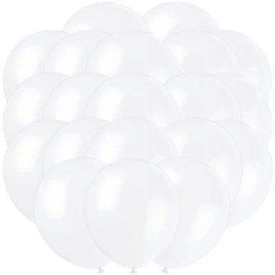 Image of Snow White Latex Balloons (12cm) Pack of 72 Durable, Ideal for Celebrations and Parties