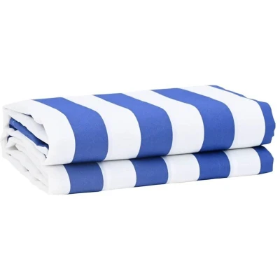 Image of vidaXL Awning Replacement Fabric Blue and White 10x1.6 m
