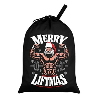Image of Grindstore Merry Liftmas Santa Sack Black