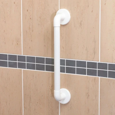Image of 1400 Series Straight Fluted Grab Rail 450mm Length White AKW