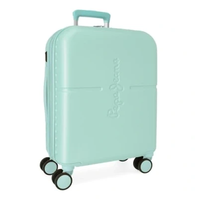 Image of Pepe Jeans Highlight Turquoise Cabin Suitcase 40 x 55 20 cm Rigid ABS Built in TSA Closure 37L 2.7 kg 4 Wheels Double Extendable Hand Luggage