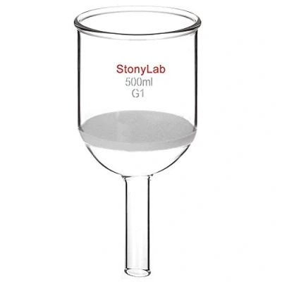 Image of StonyLab Borosilicate Glass Buchner Filtering Funnel with Coarse Frit(G1), 94mm Inner Diameter, 100mm Depth(500ml)