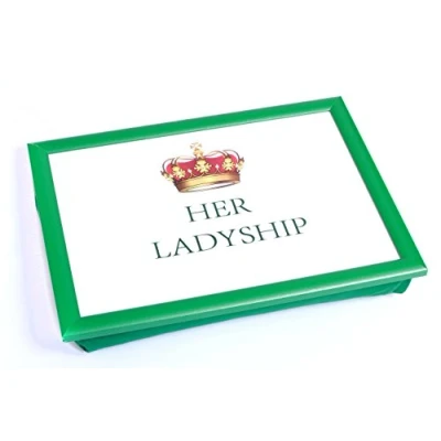 Image of Lap Tray Serving Bean Bag TV Bed Soft Cushion Padded His Lordship &amp; Her Ladyship (HER Ladyship)
