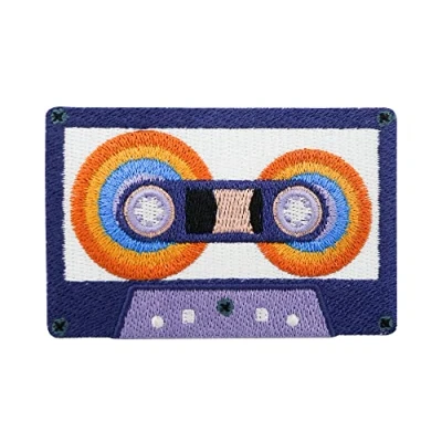 Image of Finally Home Iron On Patch Purple Cassette Retro Patches, Vintage Patch, Old School Rock Music Sew