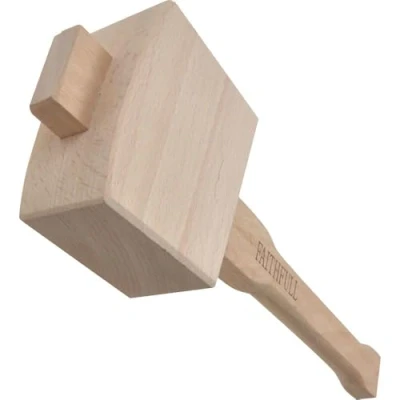 Image of Faithfull FAICM4 Carpenters Beech Mallet 4in, Brown, 100 mm (4 Inch) 430 g approx.